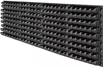 Kadax Werkzeugwandregal 232x78cm, Kunststoff, schwarz, 252-tlg. (K7676)