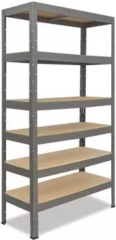 Shelfplaza PRO Schwerlastregal grau, 230x100x50cm, 6 B&ouml;den, 166kg Traglast (5623501026)