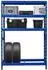 Proregal Tiger Reifenregal 180x120x40cm, 6 Reifen, 3 Ablagen, blau