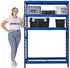 Proregal Tiger Reifenregal 180x120x40cm, 6 Reifen, 3 Ablagen, blau