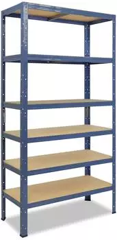 Shelfplaza HOME Schwerlastregal 200x100x30cm, blau, Stahl, 6 B&ouml;den, 145kg Traglast (4220301016)