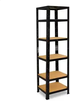 Shelfplaza BLACK Schwerlastregal 200x45x45cm, 6 B&ouml;den, schwarz (41320454516)