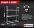 Proregal Tiger XL Reifenregal 3 Ebenen 300kg Fachlast verzinkt, 200x150x45cm (Tiger XL)