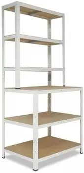 Shelfplaza HOME Schwerlastregal 190x100x60cm, 6 B&ouml;den, wei&szlig; (SWS4319601016)