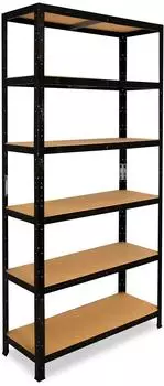 Shelfplaza BLACK Schwerlastregal 180x120x30cm, 6 B&ouml;den, 145kg/Boden, schwarz (41318301216)
