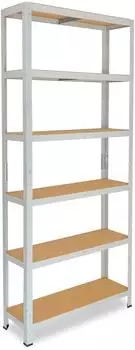Shelfplaza OFFICE Schwerlastregal 200x120x60cm, 6 B&ouml;den, 145kg Traglast, lichtgrau (41220601216)