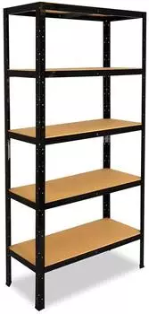 Shelfplaza BLACK Schwerlastregal 200x120x40cm, 5 B&ouml;den, schwarz (41320401215)