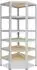 Shelfplaza OFFICE Eckregal 180x70x45cm, 6 Böden, lichtgrau, 145kg Traglast (41218450716C)