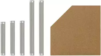 Shelfplaza HOME Fachboden-Set Eckregal HDF verzinkt 70x40cm (4CG7040C)