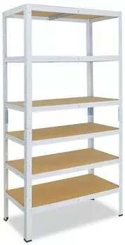Shelfplaza HOME Schwerlastregal wei&szlig;, 155x100x23cm, 6 B&ouml;den (4315231016)