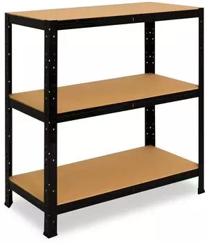 Shelfplaza BLACK Schwerlastregal Metall schwarz 90x40x45cm 175kg/Boden (41309450413)