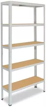 Shelfplaza OFFICE Schwerlastregal 180x120x60cm lichtgrau, 5 B&ouml;den, 175kg/Boden (41218601215)