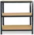 Shelfplaza HOME Schwerlastregal 100x80x60cm anthrazit, 3 Böden, 175kg/Boden (4510600813)