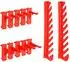 vidaXL Sichtlagerkasten-Set mit Wandhalterung 29-tlg. rot und schwarz (146283)