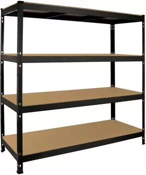 MonsterShop Q-Rax Schwerlastregal Metall 160x60x160cm, schwarz (23353)