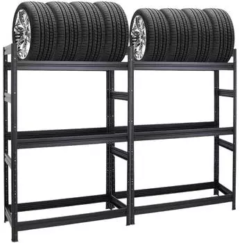 Proregal Reifenregal Dino 180x120x50cm, 150kg, schwarz (MRK33-01)