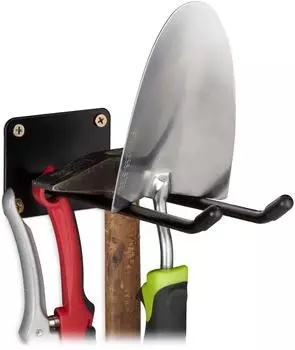 Relaxdays Doppelhakenhalter Stahl, 25kg, 9er-Set