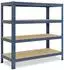 Shelfplaza HOME Schwerlastregal 100x30x45cm blau, 4 Böden, 175kg Traglast (4210450314)