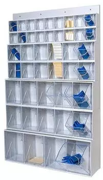H&uuml;nersdorff MultiStore Wand-Set 44 Klarsichtbeh&auml;lter, Kunststoff, lichtgrau (460343)