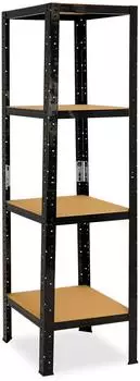 Shelfplaza BLACK Schwerlastregal 200x60x60cm, 4 B&ouml;den, schwarz (41320600614)