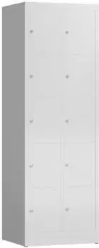 Steelboxx Schlie&szlig;fachschrank 10 F&auml;cher, Stahl, lichtgrau, 180x60x50cm (X-520520)