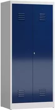Steelboxx ClassiX Spind 2 Abteile mittig schließend 180x80x50cm lichtgrau/enzianblau (X-515421)