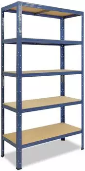 Shelfplaza HOME Schwerlastregal 200x80x40cm, 5 B&ouml;den, blau, Stahl (4220400815)