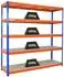 Proregal Bison Schwerlastregal 200x200x60cm 5 Ebenen 600kg blau-orange (RD20-07)