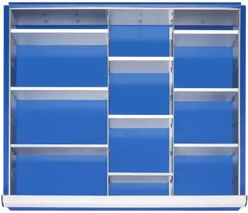 Rau Schubladen-Einteilungs-Set XL, Fronth&ouml;he 180-360mm, 2 Trennw&auml;nde + 9 Steckw&auml;nde (09-200-52)