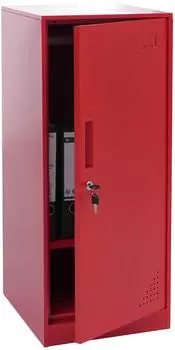 MCW Spind P63 Stahl, Kleiderstange, 90x38x45cm, rot (100309)