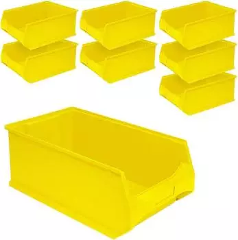 BRB Sichtbox PROFI LB 2 500x300x200mm 21,8L gelb, 8er-Set (21411)