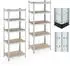 Relaxdays Schwerlastregal 5 Böden, 180x70x45cm, 500kg, Stahl, silber (10047789)
