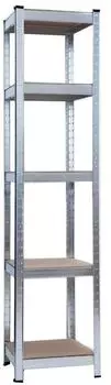 Schulte Schwerlastregal Stecksystem 180x40x40cm, verzinkt, 5 MDF-B&ouml;den