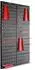 TecTake Werkzeuglochwand Jonah 4-teilig, schwarz/rot, Metall, 160x60cm