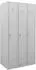 STIER Garderobenspind 3 Abteile, 1800x870x500mm, lichtgrau, abschließbar (905447)