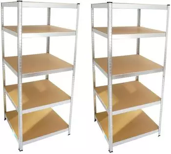 Trutzholm Schwerlastregal 2er-Set 180x75x75cm 875kg 5 Böden (5467901)