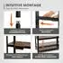 EASYmaxx Standregal Industrie-Design 180x90x40cm, 875kg Traglast, 5 Ablagen (15642)