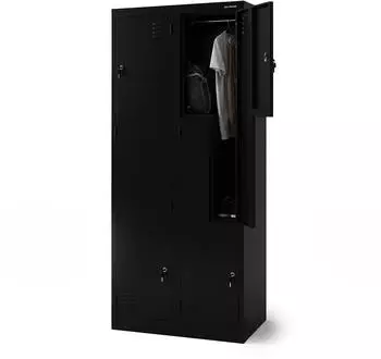 Jan Nowak Umkleideschrank Metall 4 F&auml;cher 185x80x45cm