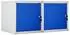 Proregal Schließfachwürfel Cubic 35x35x35cm grau/blau, Metall (PR_MRT23-01)