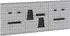 vidaXL Werkzeugwandpaneel 3er-Set grau 150x60cm Stahl (480509)