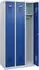 C+P Basis PLUS Spind 3 Abteile, 1850x900x500mm, lichtgrau/blau (088055-30|S10003)