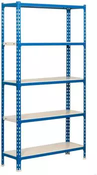 Simonrack Simonclick Metallregal 1800x800x300mm 5 Ebenen blau/wei&szlig; (442100024188035)