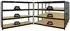 Proregal Dino Schwerlastregal 5-tlg. 180x240x60cm, 450kg Fachlast, schwarz (MRK32-08)