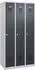 C+P Basis PLUS Spind 3 Abteile, 1850x900x500mm, grau (088055-30|S10001)
