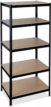 Relaxdays Schwerlastregal 5 Ebenen, Stahl, 1325kg, 200x90x60cm