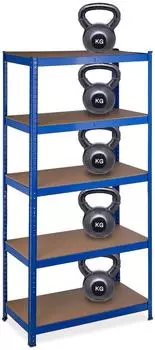 Relaxdays Schwerlastregal 5 Ebenen, 1325kg, 180x90x45cm