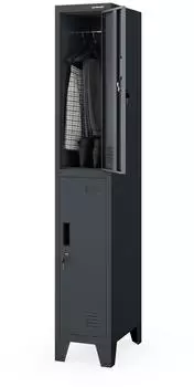 Jan Nowak BARTEK 1 Plus Spindschrank Metall, 2 Fächer, abschließbar, 172x29x45cm