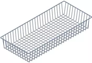 Element System Drahtkorb mit Tr&auml;gern 800x350x120mm wei&szlig;aluminium (10705-00003)
