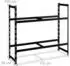 Relaxdays Reifenregal für 8 Reifen, 2 Ebenen, 150kg, Stahl, schwarz (110x100x35cm)