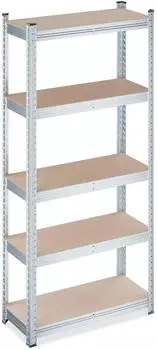 Relaxdays Schwerlastregal 5 Böden 150x70x30cm 750kg verzinkter Stahl (10050789_0)